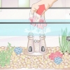 Pulizia delle decorazioni dell'acquario