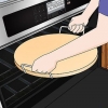 Usando una pietra per pizza