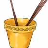 Cetrioli in crescita in vaso