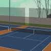 Giocando a tennis