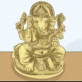Pregare il dio indù ganesha