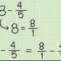 Sottrarre frazioni da numeri interi
