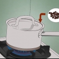 Tingi i capelli con il caffè