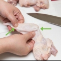 Tagliare le ali di pollo