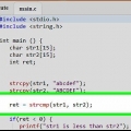 Confronta due stringhe nel linguaggio di programmazione c