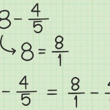 Sottrarre frazioni da numeri interi
