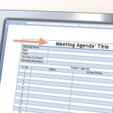 Preparare l'agenda per un incontro