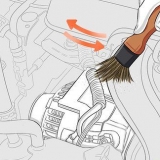 Pulizia del motore di un'auto