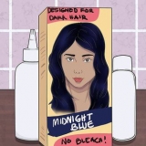 Tingere i capelli di blu scuro senza decolorare