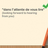 Chiusura di una lettera in francese