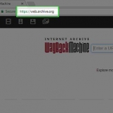 Navigazione in una vecchia versione di un sito web