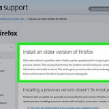 Ripristina una versione precedente di firefox bowser