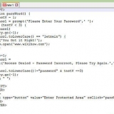 Proteggi una pagina web con una password