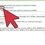 Converti un documento word in html