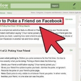 Colpire qualcuno su facebook