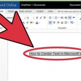 Centra il testo in microsoft word