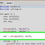 Confronta due stringhe nel linguaggio di programmazione c