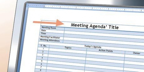 Preparare l'agenda per un incontro