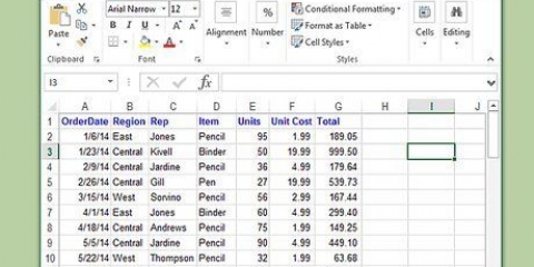 Crea un database da un foglio di calcolo excel