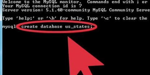 Configurazione di un database in mysql