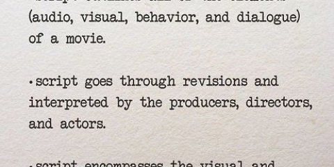 Scrivere la sceneggiatura di un film