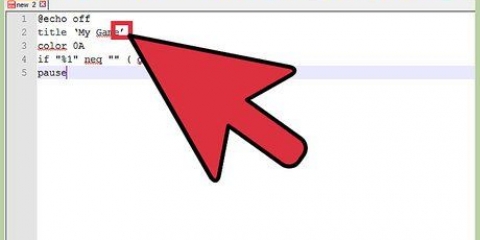Crea un gioco con cmd