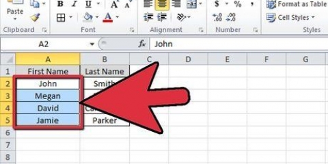 Ordina un elenco in excel