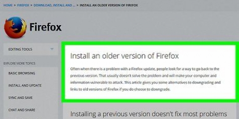 Ripristina una versione precedente di firefox bowser