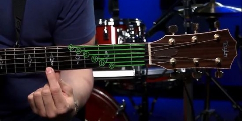 Suonare l'accordo di do maggiore su una chitarra