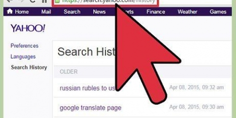 Cancella la cronologia in yahoo
