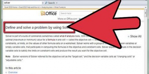 Utilizzo del risolutore in microsoft excel