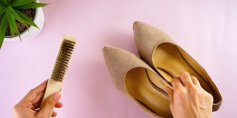 Pulizia delle scarpe di camoscio