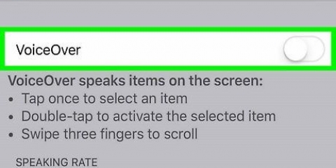 Disattiva voiceover sul tuo iphone