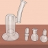 Pulizia di un bong di vetro