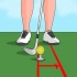 Esecuzione di uno swing con una mazza da golf